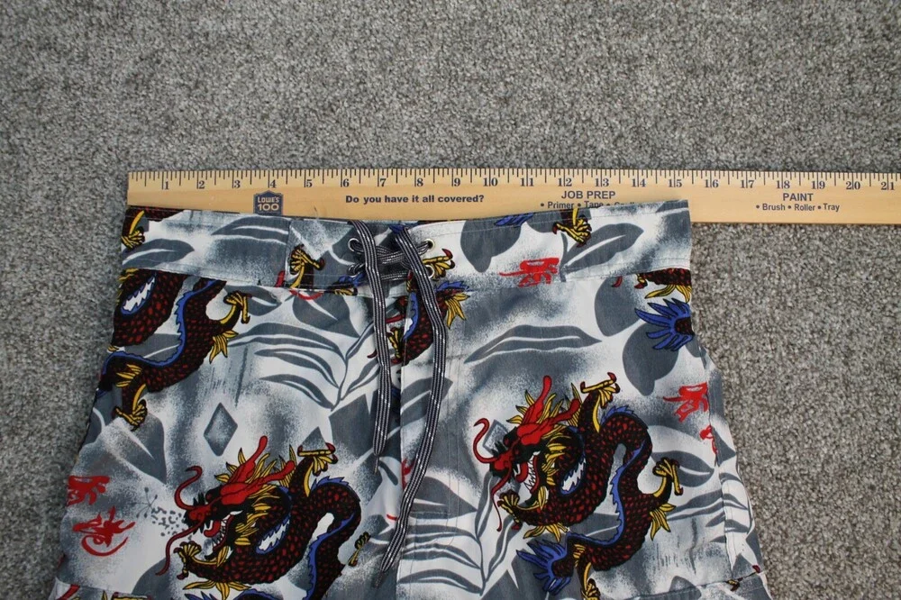 Chinese Dragon Boardshorts Men Medium Asian Lucky Fortune Surf Swim Trunks